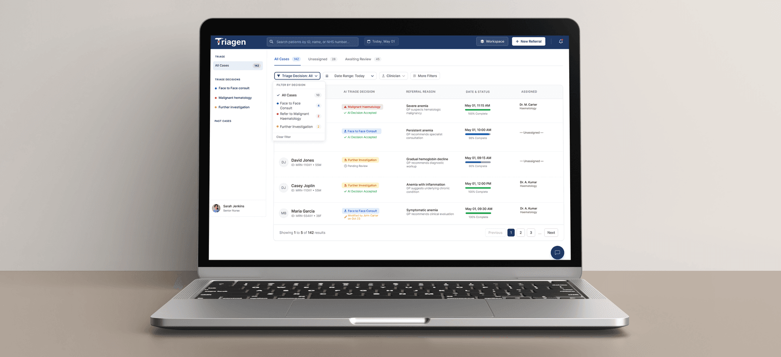 Case Dashboard: Clearer Referral Prioritisation